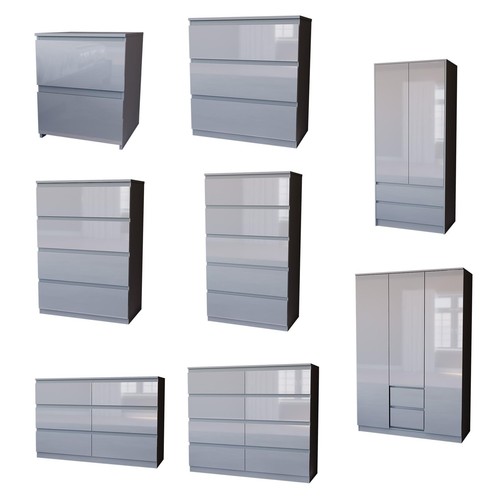 Modern grey bedside chest and - modern,