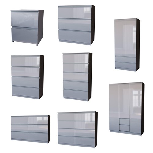 Modern grey chest drawers - grey,