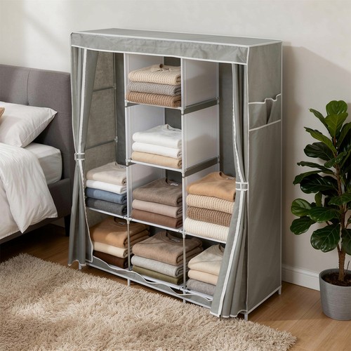 Fabric canvas wardrobe - canvas, with