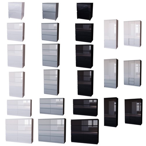 Modern gloss chest drawers - of,
