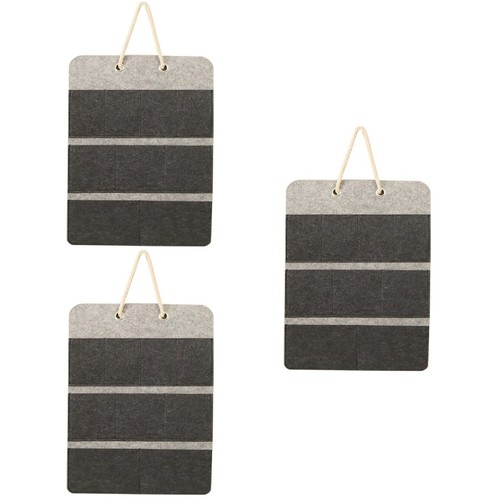 3pcs black fabric - black, hanging