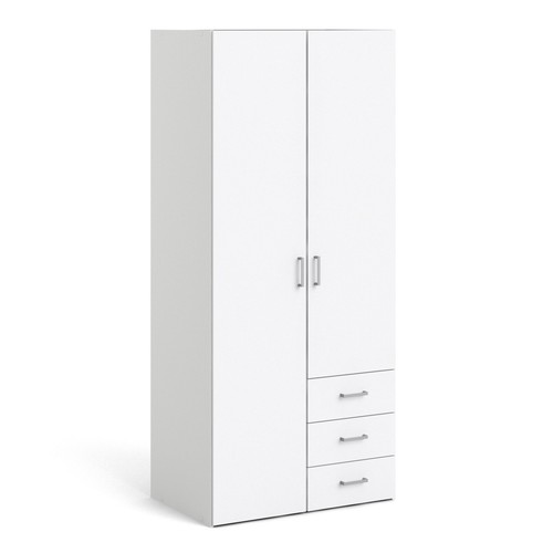 Modern white wardrobe - wardrobe, closet