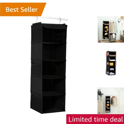 Compact black hanging wardrobe - compact,